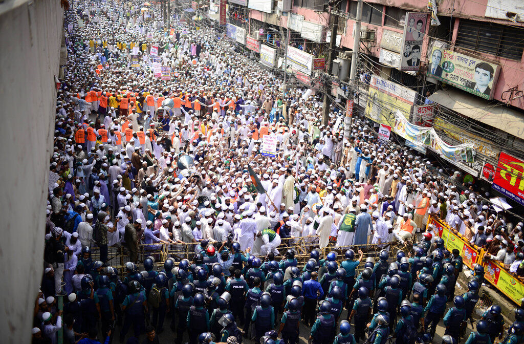 APTOPIX Bangladesh France Protest